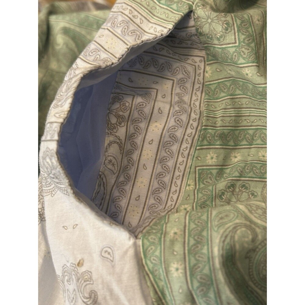 Universal Thread Women’s XL Green Paisley Bandana V Neck Boho Maxi Dress Pockets - Picture 8 of 14